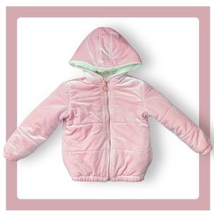 EPIC THREADS Girls Light Pink Velvet Fleece Size 5 Rose gold zipper